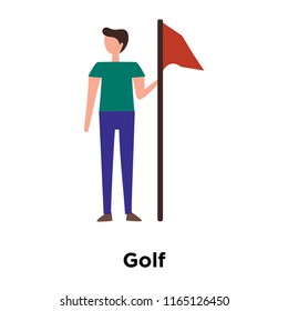 Golf icon vector isolated on white background, Golf transparent sign , human illustrations , human illustrations