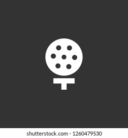 golf icon vector. golf sign on black background. golf icon for web and app