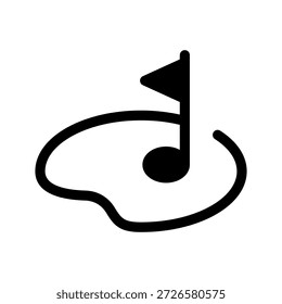 Ilustración de diseño de símbolo de Vector de icono de golf