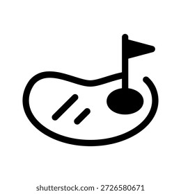 Ilustración de diseño de símbolo de Vector de icono de golf