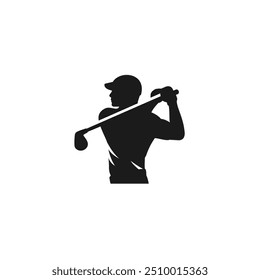 Ilustração de modelo de vetor de ícone de golfe
