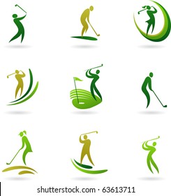 Golf icons collection