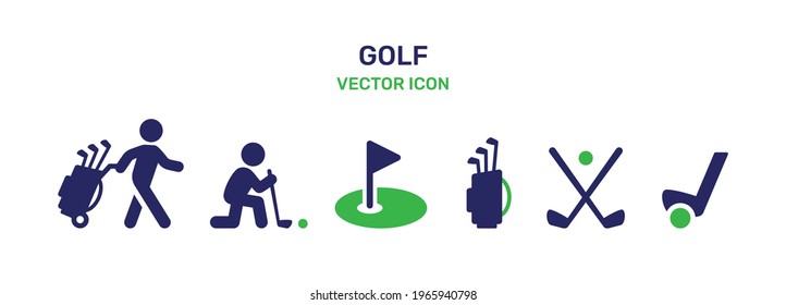 Golf icons collection. Vector design illustration