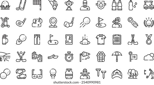 Golf icons High-Quality Vector Icons Collection with Editable Stroke. Ideal for Professional and Creative Projects.