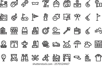 Golf icons  High-Quality Vector Icons Collection with Editable Stroke. Ideal for Professional and Creative Projects.