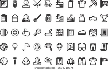 Golf icons High-Quality Vector Icons Collection with Editable Stroke. Ideal for Professional and Creative Projects