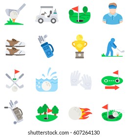 Golf icons set