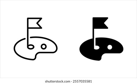 golf icons set. contains icons such as golf balls, Golf yard. vector illustration on white background