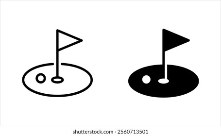 golf icons set. contains icons such as golf balls, Golf yard. vector illustration on white background
