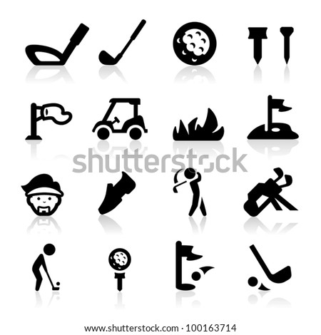 Golf Icons set icons set  - Elegant series