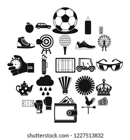 Golf icons set. Simple set of 25 golf vector icons for web isolated on white background