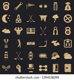 Golf icons set. Simple style of 36 golf vector icons for web for any design