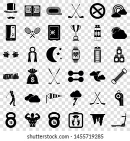 Golf icons set. Simple style of 36 golf vector icons for web for any design