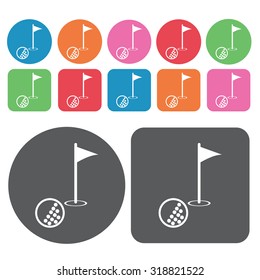golf icons set. Vector Illustration eps10.
