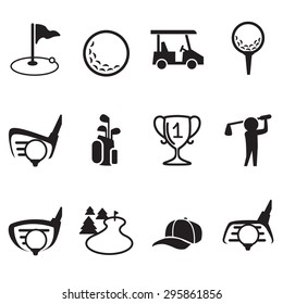 Golf icons vector illustration  set