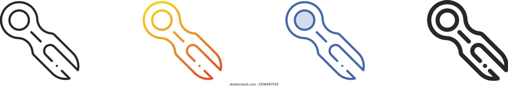 golf icon.Thin Linear, Gradient, Blue Stroke and bold Style Design Isolated On White Background
