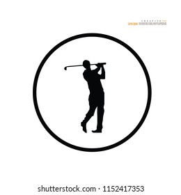 golf icon.vector illustration.