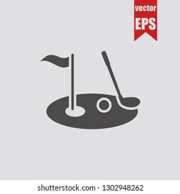 Golf icon.Vector illustration.