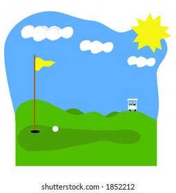 Golf illustration.