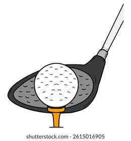 golf illustration hand drawn isolated vector