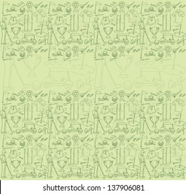 Golf images seamless pattern