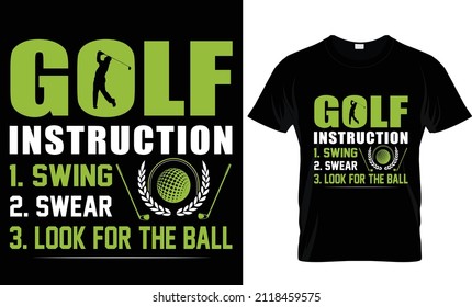 Golf Instruction- T-shirt Design, Golf T-shirt