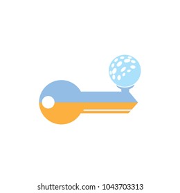 Golf Key Logo Icon Design 