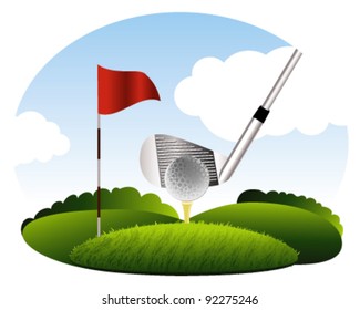 Golf. Kick the ball