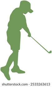 Ilustração de design de vetor para crianças de golfe