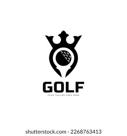 Golf King Icon Logo Design Element