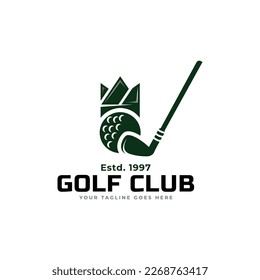 Golf King Icon Logo Design Element