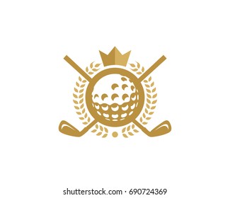 Golf King Icon Logo Design Element