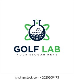 golf lab logo design vector