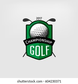 Golf label. sign of golf championship or golf club. Vector illustration