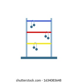 Icono de escalera de golf. Imagen de cliente aislada en fondo blanco