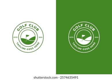 Golf land logo design template symbol vector illustration idea