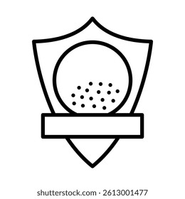 Golf League Vector Line Icon Design