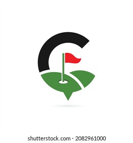golf letter c logo, c golf logo