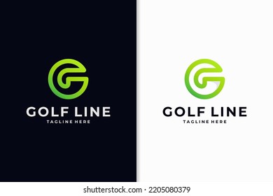 Golf Letter G logo in linear style