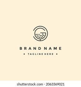 golf letter g logo template