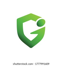 golf letter g  with shield logo