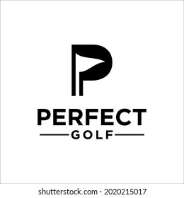 golf letter logo design vector 