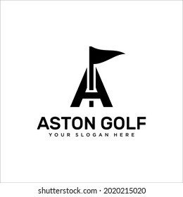golf letter logo design vector 