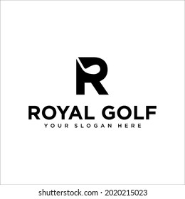 vector de diseño de logotipo de letra de golf 