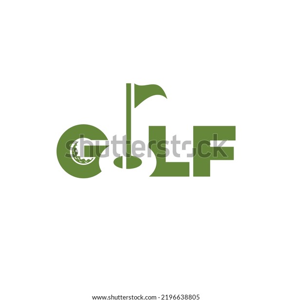 Golf Lettering Logo Combining Golf Hole Stock Vector (Royalty Free ...