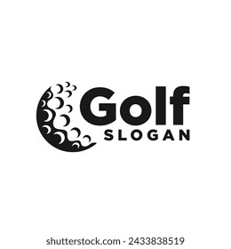 Logo de letras de golf, diseño de logotipo de golf	