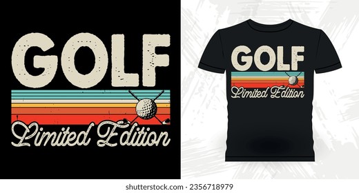 Golf Limited Edition Funny Golf Players Golfer Retro Vintage Golfing T-shirt Design