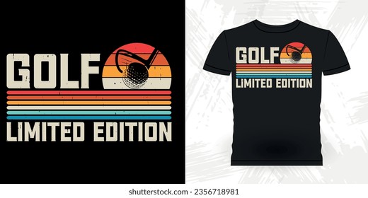 Golf Limited Edition Funny Golf Players Golfer Retro Vintage Golfing T-shirt Design