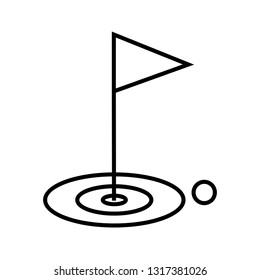Golf line black icon