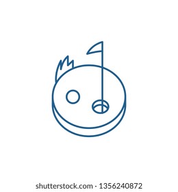 Golf line icon concept. Golf flat  vector symbol, sign, outline illustration.